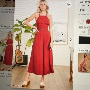 Lulu’s Sail with Me Hugh Waisted Wide Leg Pant